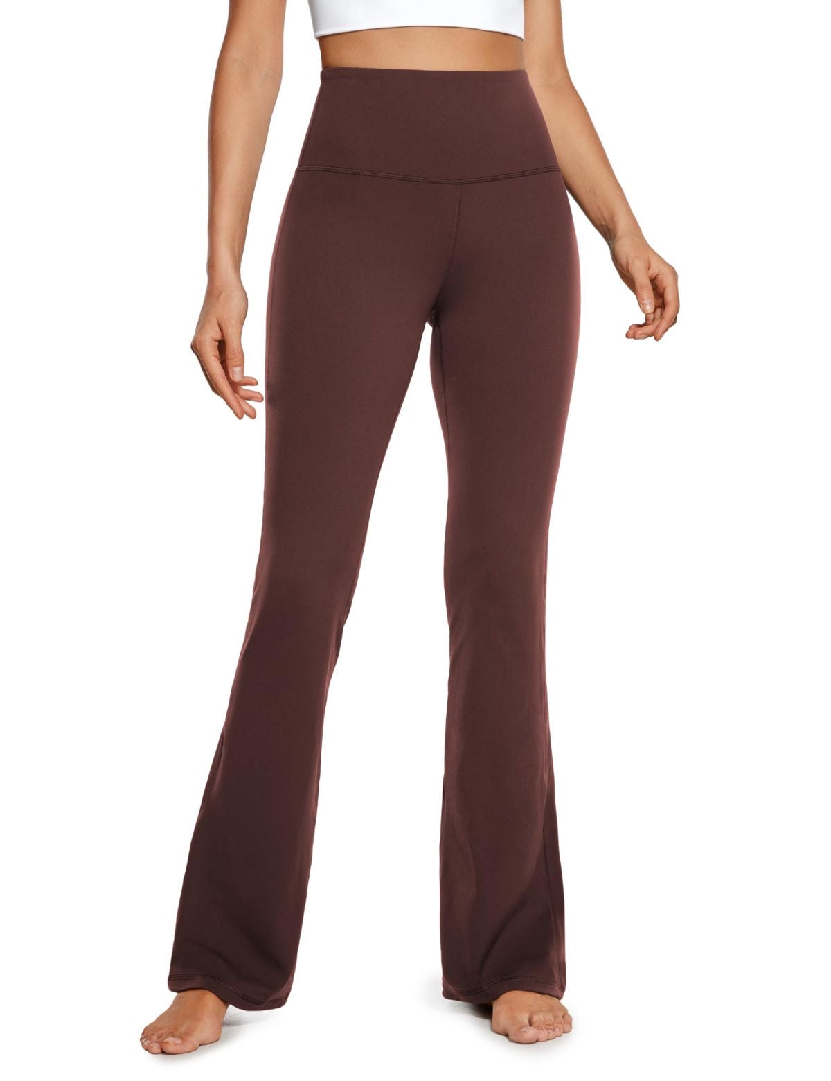 Best Brown Flare Leggings With FREE Shipping | shop-leggings.com