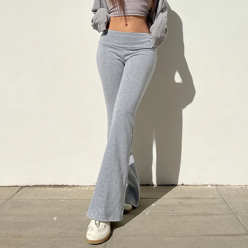 Grey Flare Leggings - Premium Naked Fit