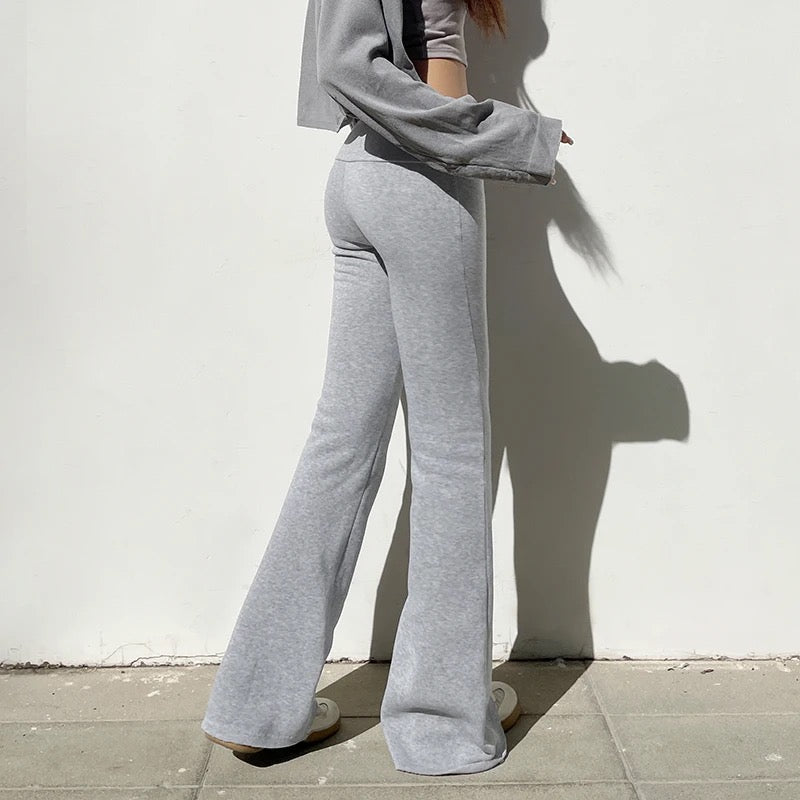 Grey Flare Leggings - Premium Naked Fit