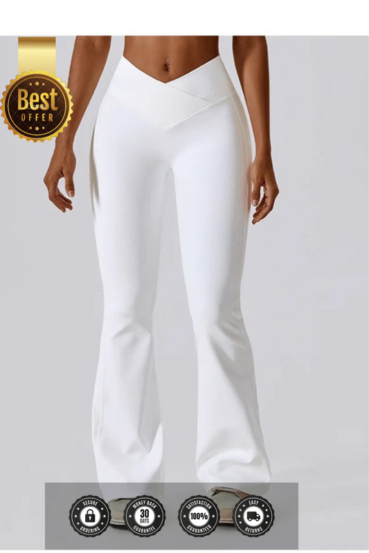 Best White Flare Leggings With FREE Shipping