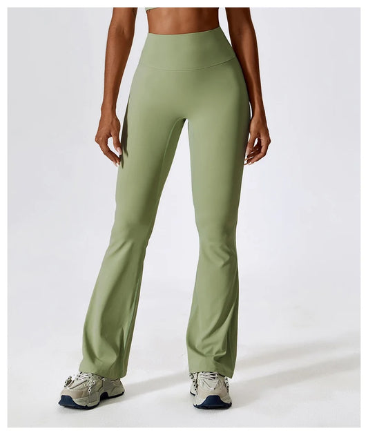 green yoga pants