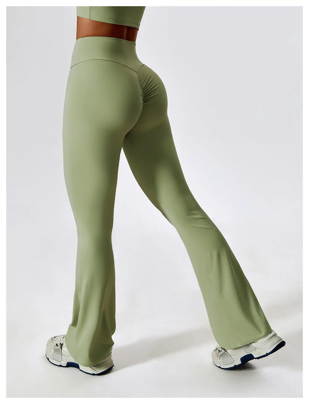 green yoga pants