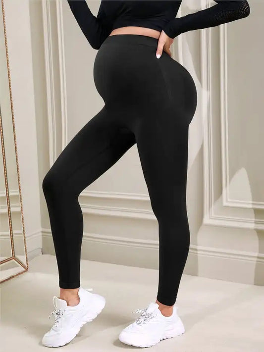 black maternity leggings