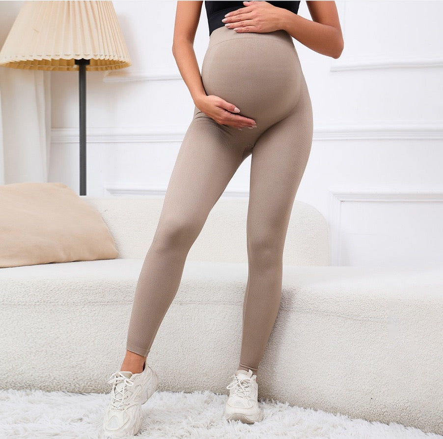 brown maternity leggings