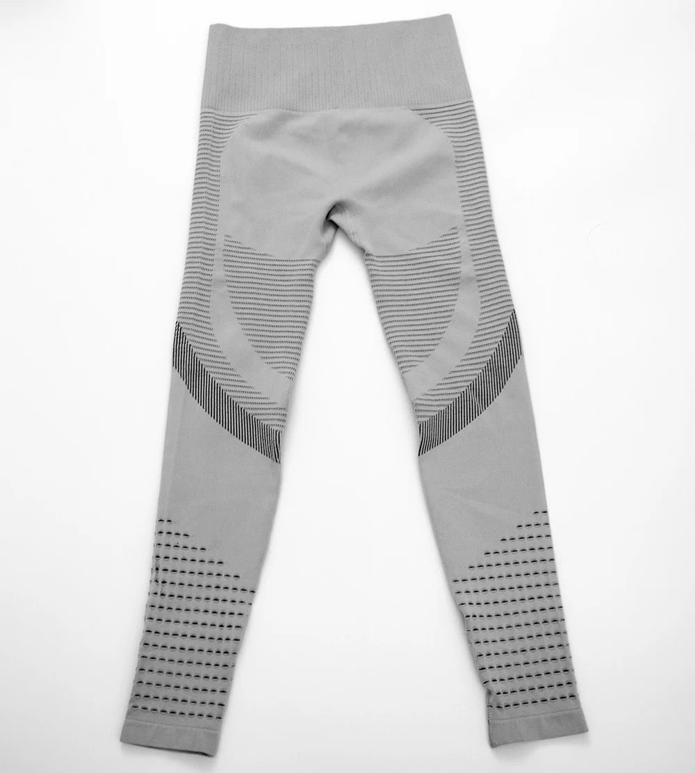 grey mesh panel leggings