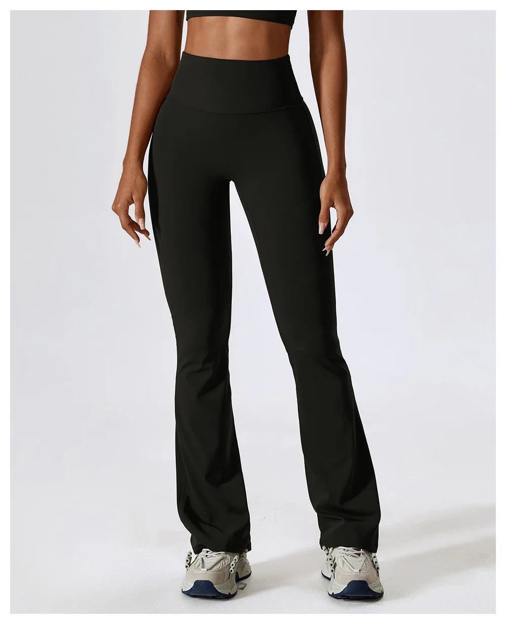 black flare leggings high waisted