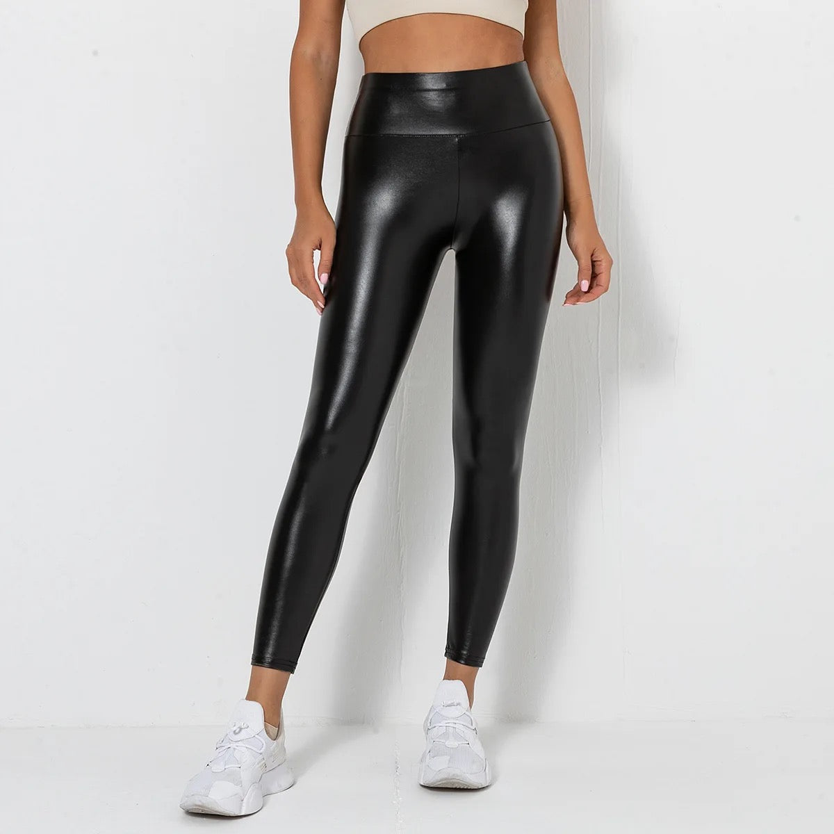 Black Latex Leggings