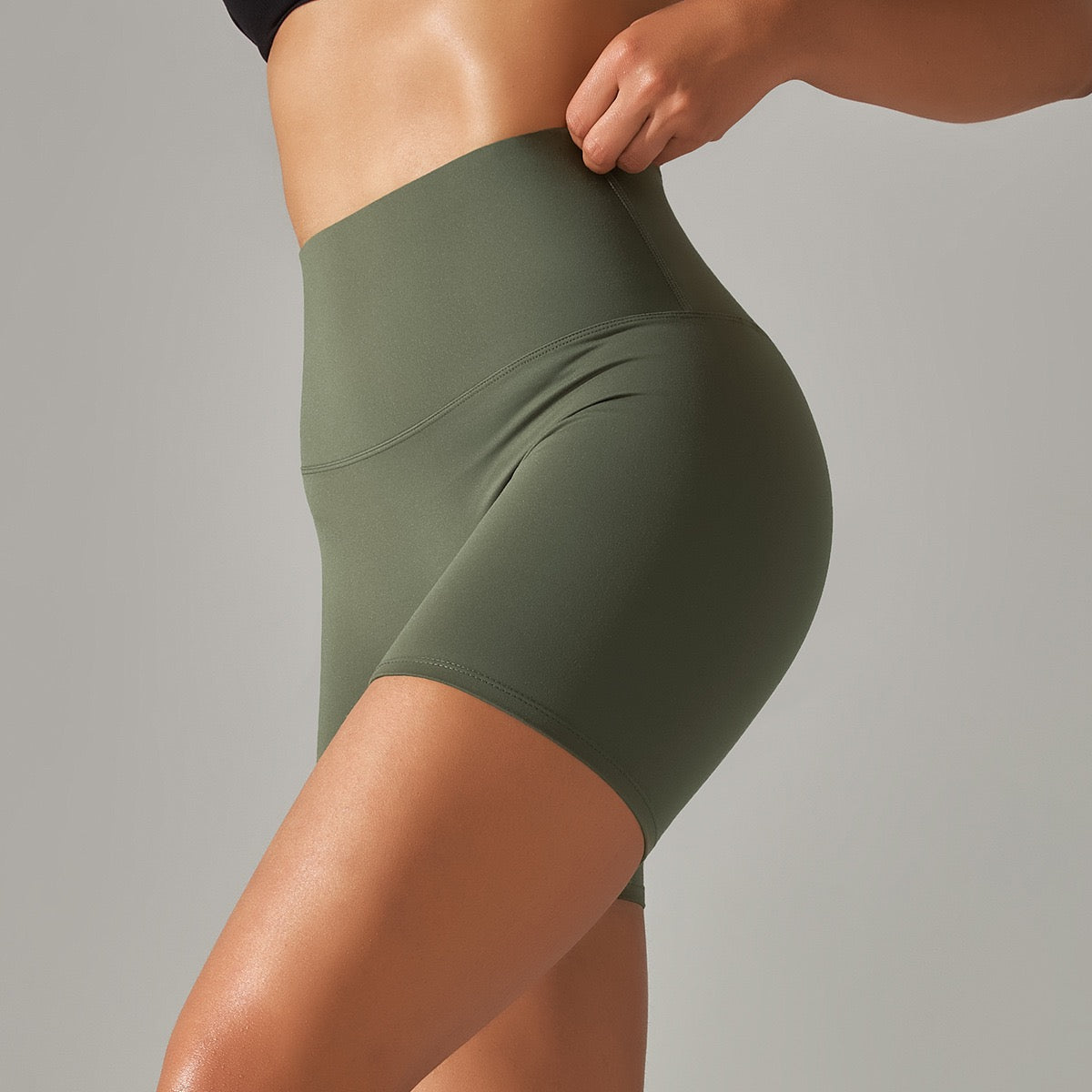 Olive Leggings Shorts